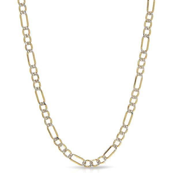 Amazon | フィガロチェーン 14カラットゴールドフィガロチェーン