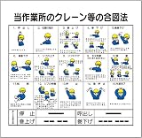 東京化成 建設機械標識 当作業所のクレーン等の合図法 イラスト入り ポリプロピレン製 600mm×600mm  W220