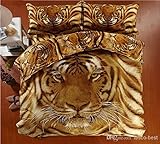 1 エレガントな 3D の腕前 Tiger の慰める人のピース 4 pc アニマルプリントの寝具羽毛布団カバーのベッドシート寝具綿ホーム繊維をカバー