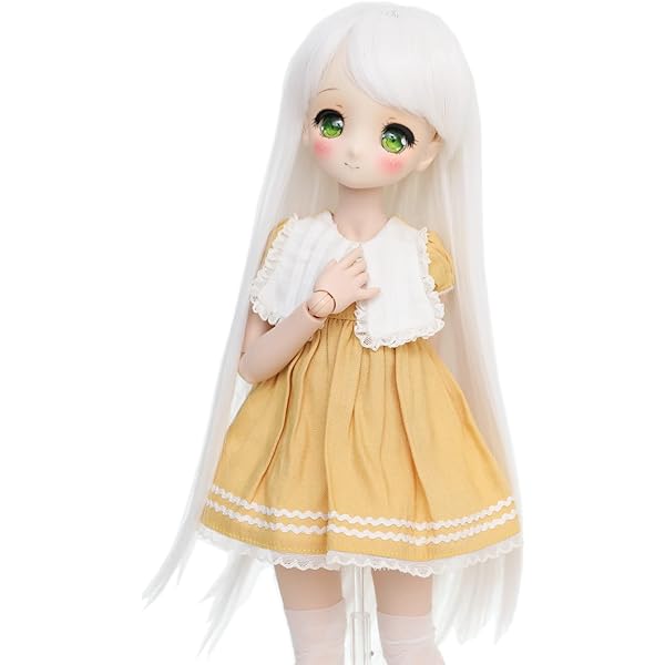Amazon.co.jp: 1/4 1/6ドール用ウィッグ カール ロング カラー