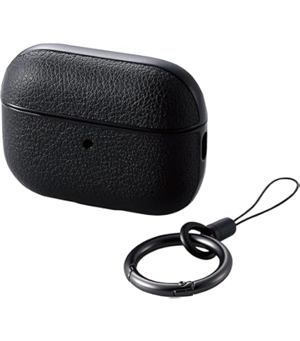 イヤホンケース ブラック Amazon | ZENIX DESIGN TECH airpods pro2 用 ケース カラビナ