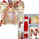 七五三 豪華高級結び帯はこせこセット 3サイズ2タイプ/L(7歳用21cm) 2(428)