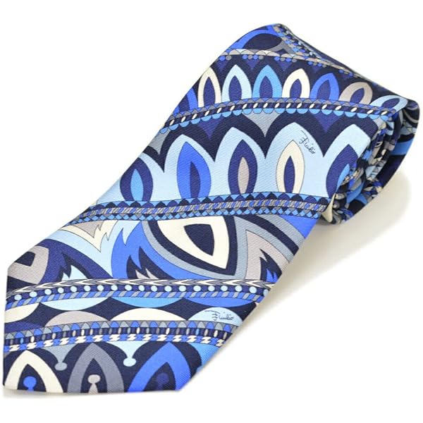 Amazon | EMILIO PUCCI(エミリオプッチ)メンズ プッチ柄シルクネクタイ