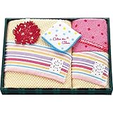 日繊商工 OLIVEdesOLIVE home ミニョン (バス・フェイス2枚・タオルチーフ・コースター) ピンク OD-3091