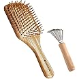 ORIENEX ヘアブラシ 木製櫛 美髪ケア ブラシクリーナー付きORIENEX