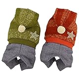 iDog スターしもふりニットつなぎ アイドッグ オレンジ S