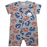 《初夏盛夏対応》 GARACH(ギャラッチ) 天竺パンダ総柄カバーオール 80cm /Mg NO.AH-1624303