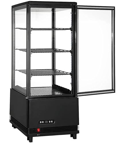 Amazon.co.jp: Hijiru 4面ガラス冷蔵ショーケース80L/ホワイト