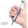 VIRALLOY はんだ吸盤 - 強力な真空吸引 エレガントなデザイン スムーズなはんだ注入のための耐熱テーパーノズル および8個のプレカットシリコンチューブを備えた目詰まりのないアルミニウムはんだ除去ポンプ ポケットサイズ アルマイトグレー