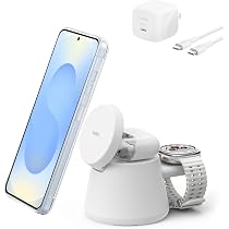 Amazon.co.jp: Belkin Qi2認証 25W ワイヤレス充電器 3in1充電スタンド