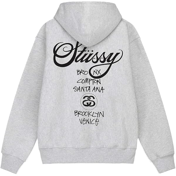 Amazon.co.jp: [ステューシー] WORLD TOUR ZIP HOODIE ジップアップ