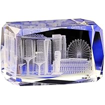 Amazon.co.jp: クリスタルガラスキューブルモデルの文鎮3D