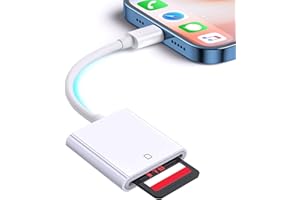 SDカードリーダー【2024新登場】カードリーダーライトニング sdカードカメラリーダー デジカメ スマホ転送 i-Phone/i-Pad用 高速転送 高精細写真動画/音声ファイル/4Kビデオ 読み込みWord/Excle/PPT/PDF 双方向高速