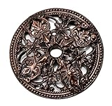 Carpe Diem Hardware 136-22 Juliane Grace Escutcheon with Florets, Oil Rub Bronze [並行輸入品]