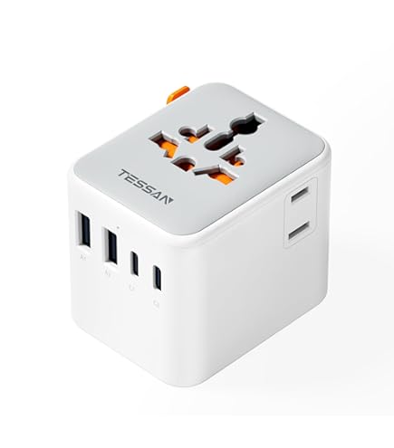 Amazon.co.jp: TESSAN 海外旅行 変換プラグ 全世界対応 GaN 65W PD急速