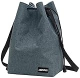 AGENIUS・Sigma BF 一眼レフ カメラバッグ 巾着 ショルダー ストラップ 肩掛け 手提げ 一眼レフ女子 カメラ収納 間仕切り付き 女子 かわいい メンズ レディース 男女兼用 SIGMA シグマ(ダークグレー)