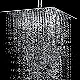 12 " Squareステンレススチール雨シャワーヘッドRainfallバスルームトップSprayerステンレススチールボディミラーサーフェスモダンスタイル