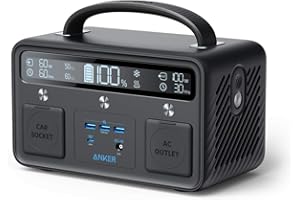 Anker PowerHouse II 400 (ポータブル電源 防災推奨品)【大型ライト内蔵/高耐久設計 / 389Wh / 純正弦波AC300W / USB-Cポート付き/PowerIQ 3.0 (Gen2)搭載 / ◇PSE技術基準適合】キャン