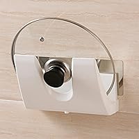 AooYo 鍋蓋収納 鍋蓋スタンド 壁掛け 鍋のふた キッチン収納 鍋置きラック キッチン棚 食器ラック 鍋蓋置き 強力粘着固定 穴あけ不要 ホワイト