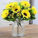 造花 ひまわり造花 枯れない花 人工花 オフィス 家の装飾 高品質 絹の布造花 人工観葉植物 インテリア 結婚式 お祝い 撮影 飾り ギフトなどにお勧め SDDFOR