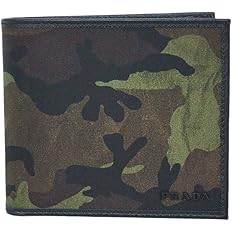 Amazon アウトレット品 プラダ 財布 2mo738 Prada メンズ 二つ折り 小銭入れ付き テッスート カモフラージュ Mimetico ミメティコ ナイロンカーキ 並行輸入品 Prada プラダ 財布