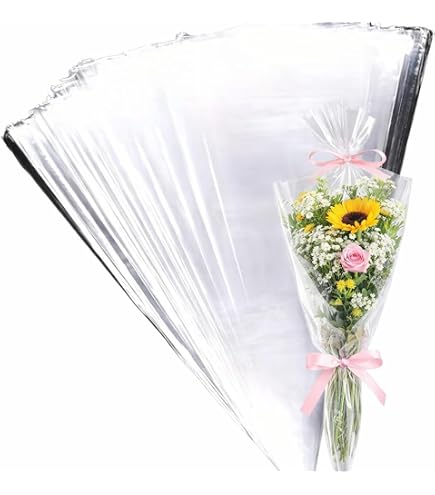 Amazon | navire 三角形 OPP袋 100枚セット 切り花 花束 ラッピング