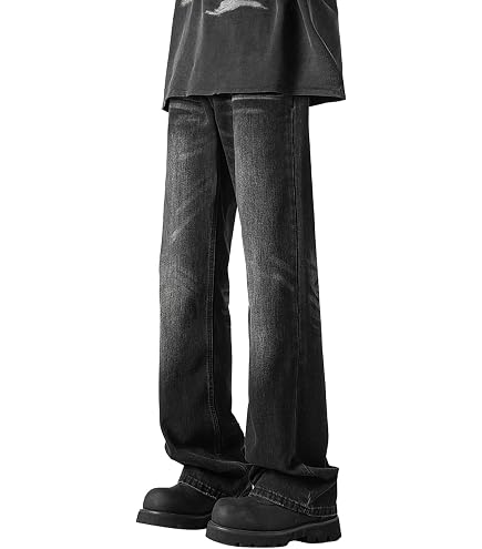 Amazon.co.jp: opium y2k grunge black wide denim super rare