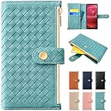 OPPO Reno3 A ケース 手帳型 Reno3A カバー 手帳型ケース Reno3Aケース Reno3Aカバー Reno3A手帳型 レノ3A レノ3Aケース リノ3A リノ3Aケース おしゃれ 編み込み スマホケース 【NB】 ターコイズ