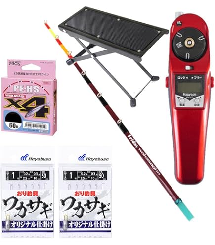 プロックス　ワカサギ電動リール、穂先、PEライン3点セット Amazon | ワカサギ専用ロッドリールセット プロックス(PROX) クリア