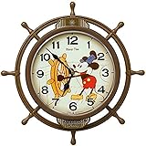セイコークロック(Seiko Clock) 掛け時計 キャラクター ディズニーミッキーマウス 電波 アナログ 飾り振り子 茶 本体サイズ:39.6×39.6×6.1cm FW583A
