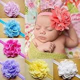 Vktechベビー　キッズ 赤ちゃん　カチューシャ　ヘアアクセサリー　ヘアバンド ヘッドバンド　大きいフラワー 花　髪飾り  出産祝い 結婚式 プレゼント ギフト 　かわいい　10個 セット