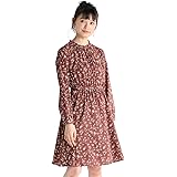 Amazon Co Jp ワンピース 長袖 フリル衿 花柄 ボタン おしゃれ レディース 秋 冬 Honeys ハニーズ フリル衿ワンピース Web限定llサイズ有 服 ファッション小物
