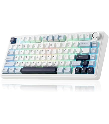 AULA F75　ブルー　グリーン　ゲーミング　メカニカル　キーボード Amazon | AULA F75 ゲーミングキーボード ガスケット メカニカル