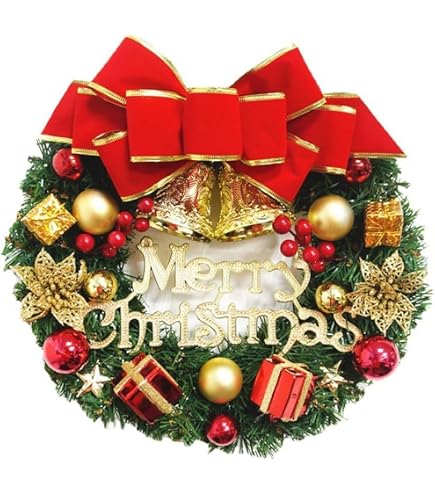 Amazon.co.jp: クリスマスリース 玄関飾り 特大サイズ 直径60cm