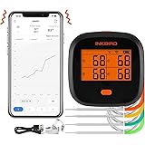 Inkbird WiFi Meat Thermometer Wireless Remote BBQ Thermometer IBBQ-4T with 4 Probes, Magnet Ovenproof Digital Cooking Thermom