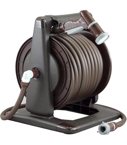 金属製円形ホースリール 黄ホース Amazon | 三洋化成 シャロリール 15mmさらさら耐圧ホース 20m