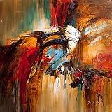 Moes Home Collection Fantasy Wood Stretched Canvas Oil Painting Wall Decor [並行輸入品]