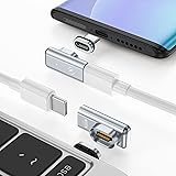 USB-Cマグネット式アダプター (2個セット) 24ピン 100WのUSB PD充電に対応 USB3.1 40Gbpsのデータ転送 60Hzで8Kのビデオ Thunderbolt 3/4 MacBook Pro/Airなどに対応 Type-Cデバイ