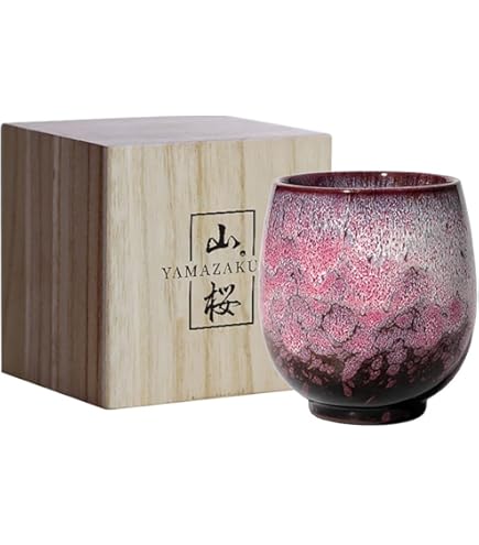 Amazon｜京焼 清水焼 陶あん窯 湯呑 (木箱入) 組湯呑 白掛桜 トウア184