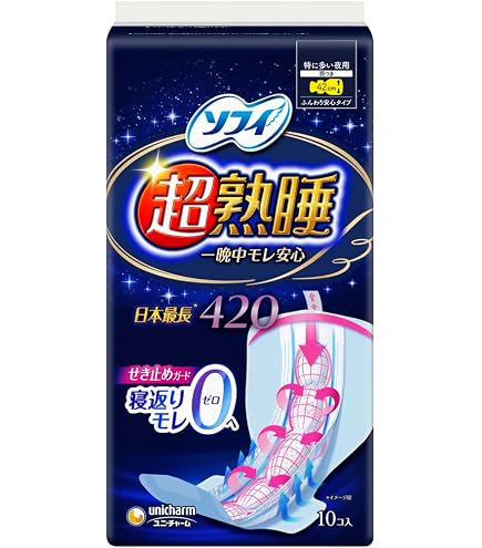 Amazon.co.jp: ソフィ 超熟睡ガード 360 12枚(くるっとテープつき
