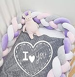 NEW 3層織り! レイシークラシック（Lacey Classic) ベビーベッドガード サイドガード ノットクッション抱き枕 赤ちゃんベッドバンパー ソファークッション 結び目 ロング 部屋飾り 撮