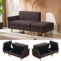 Amazon｜PEFEK ソファー 2人掛け 収納付き4WAY ソファーベッド
