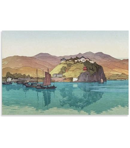 Amazon.co.jp: 吉田博 版画 ナイアガラ 大正十四年 56×37.8cm 大判