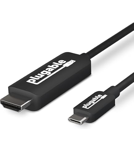 Amazon.co.jp: Plugable USB-C - DisplayPort 変換ケーブル 1.8m