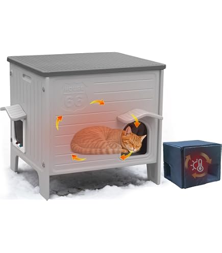 Amazon | 断熱キャットハウス 屋外用 耐候性プラスチック製 猫小屋