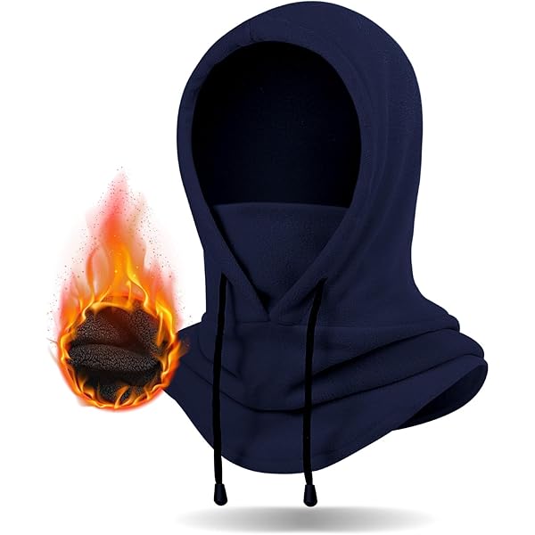 thumbnail image 2 of LERTREE 2 Pcs Fleece Ski Mask Winter Warm Thermal Balaclava For Men Women Windproof Face Cover (AU, Alpha, Medium, Large, Black Dark Gray 2 of 14
