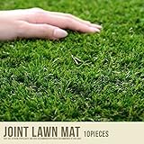 人工芝生ジョイントマット 【10枚入り】 幅30cm×奥行30cm/1枚 カット可 〔ベランダ/ガーデニング用品〕 グリーン(緑）【代引不可】 生活用品 インテリア 雑貨 インテリア 家具 コルクマッ