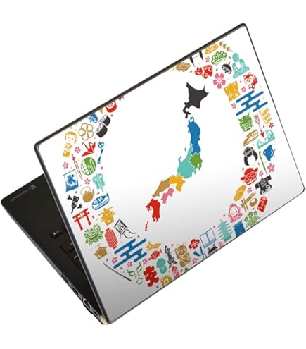 Amazon.co.jp: ノートパソコン スキンシール 14-17インチまで対応 汎用