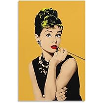 Amazon.co.jp: オードリーヘップバーン 描きました ポスター