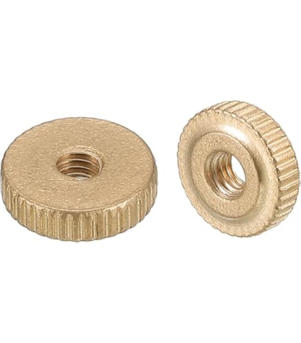 Uxcell Knurled Thub Nuts, 10Pcs 3x0.5 Iron Round Knobs Fastener For